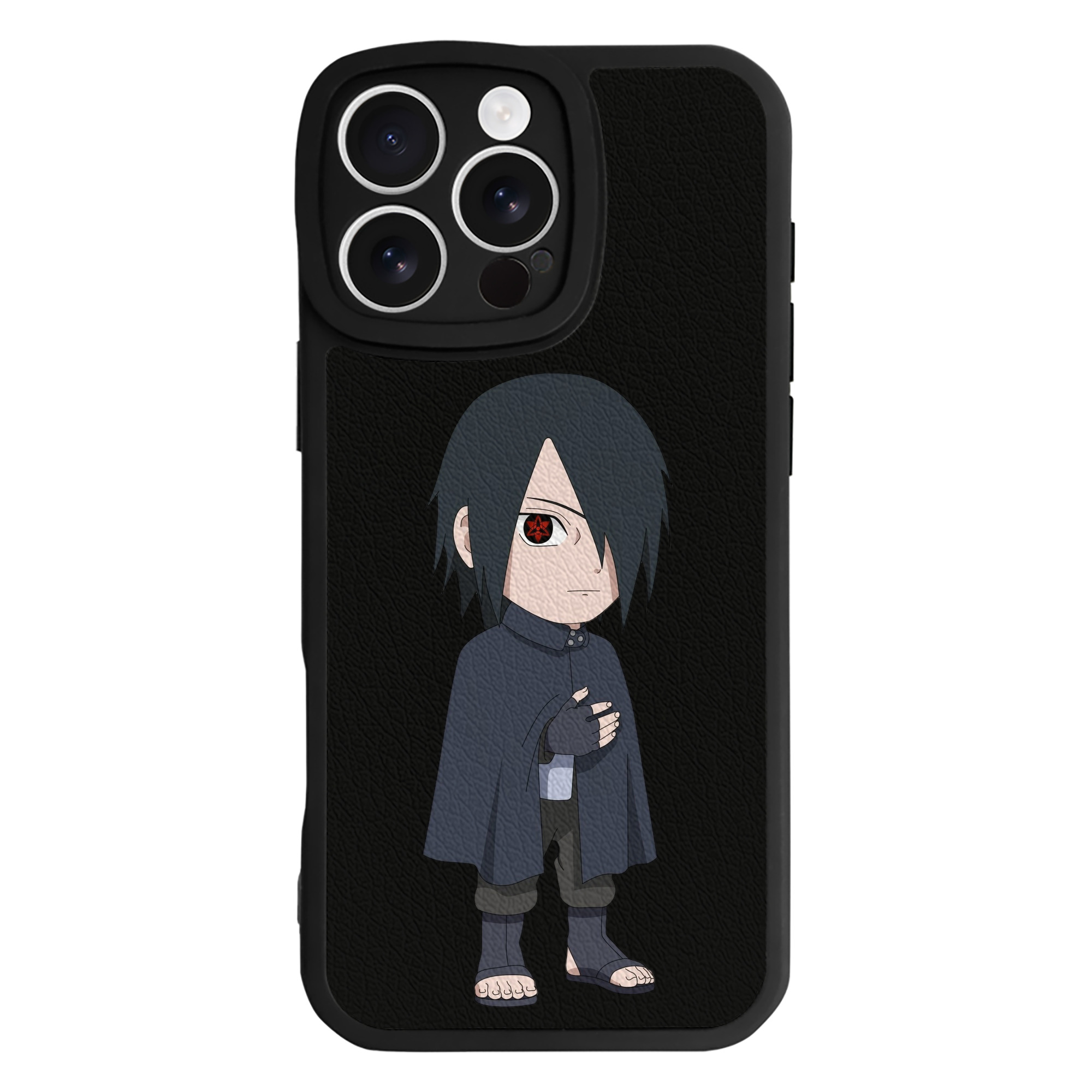 （画像用） NARUTO -ナルト- うちは サスケ Uchiha Sasuke 【iPhone 16シリーズ対応】シリコンスマホケース（レザー調） 材質：シリコン